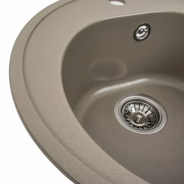 Гранітна мийка для кухні VALESO 510 LUNA матова Титан