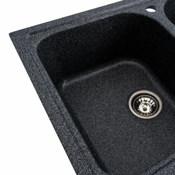 Гранітна мийка для кухні VALESO 7950 Equatoria матовий Графіт