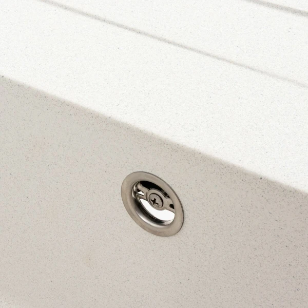 Кухонна мийка гранітна матова 7050 CASCADA VALESO біла в крапку