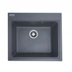 Гранітна мийка для кухні мусон VALESO 5852 VESTA матова Сірий