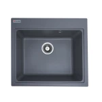 Гранітна мийка для кухні мусон VALESO 5852 VESTA матова Сірий