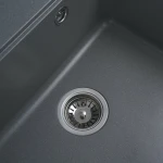 Гранітна мийка для кухні мусон VALESO 5852 VESTA матова Сірий