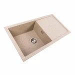 Гранітна мийка для кухні VALESO 7843 SOLID матова Карамель