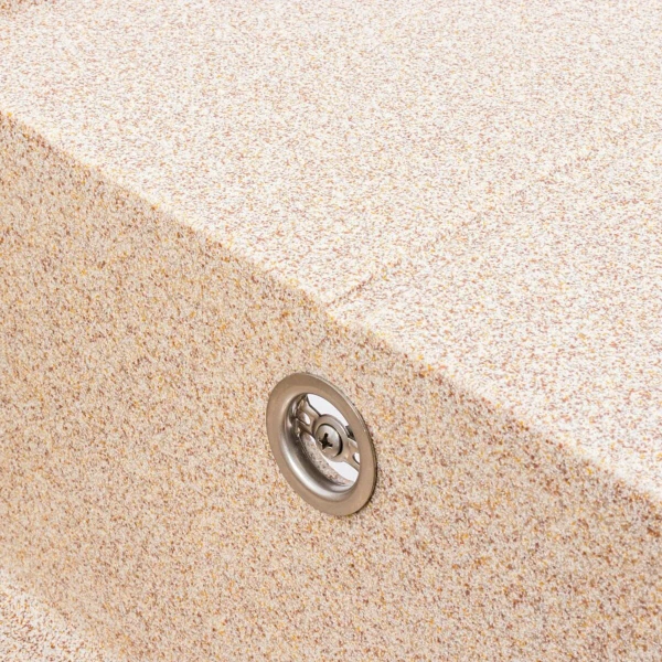 Гранітна мийка для кухні VALESO 7843 SOLID матова Карамель