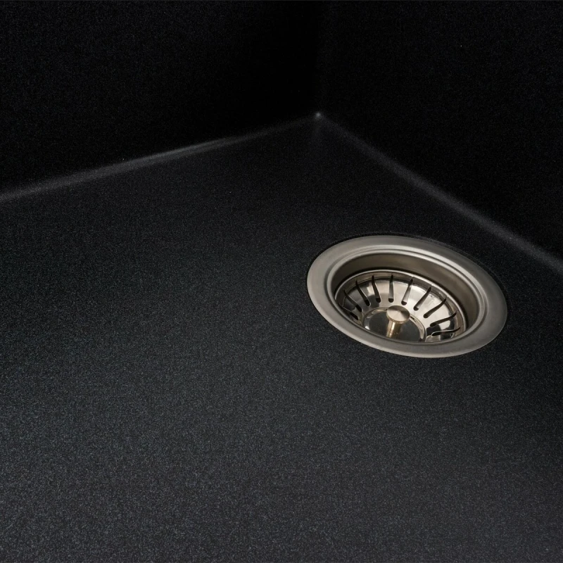 Гранітна мийка для кухні матовий Карбон VALESO 8650 DIAMOND