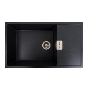 Гранітна мийка для кухні матовий Карбон VALESO 8650 DIAMOND