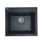 Гранітна мийка для кухні VALESO 5852 VESTA матова Антрацит
