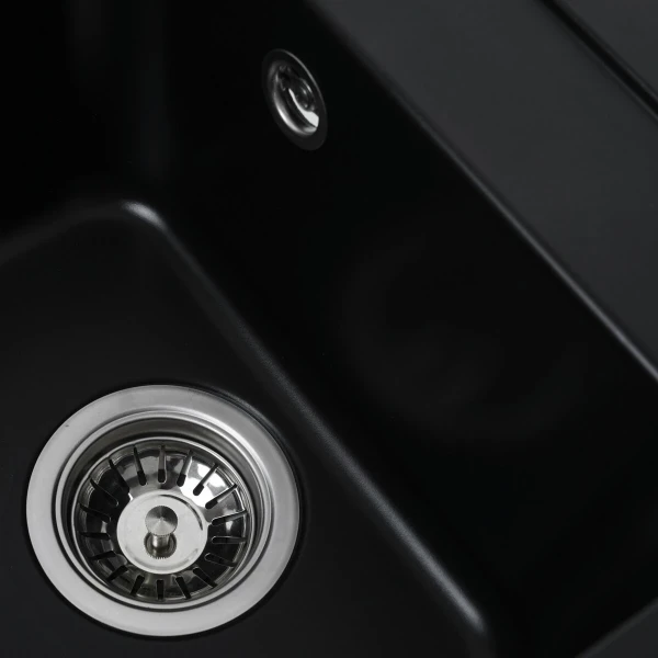 Гранітна мийка для кухні VALESO 4050 KORRADO матова Чорна