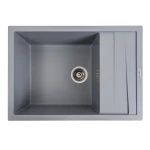 Кухонна мийка гранітна матова 7050 CASCADA VALESO Сірий металік