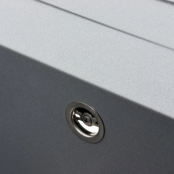 Кухонна мийка гранітна матова 7050 CASCADA VALESO Сірий металік