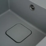 Гранітна мийка для кухні VALESO 7850 CUBE матова Сірий металік