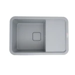 Гранітна мийка для кухні VALESO 7850 CUBE матова Сірий металік
