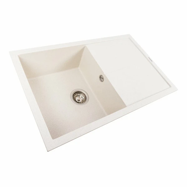 Гранітна матова мийка VALESO MAGNUM 7950 біла в крапку