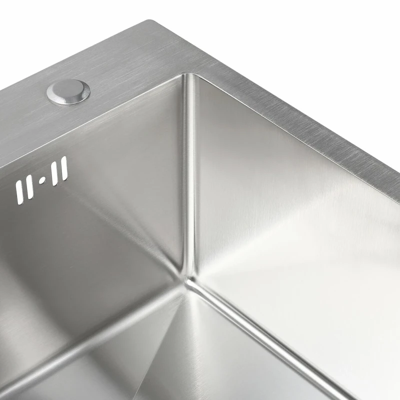 Кухонна мийка Platinum Handmade 500x500x220 3,0/1,5 мм + дозатор в PLATINUM (товщина комплекті)