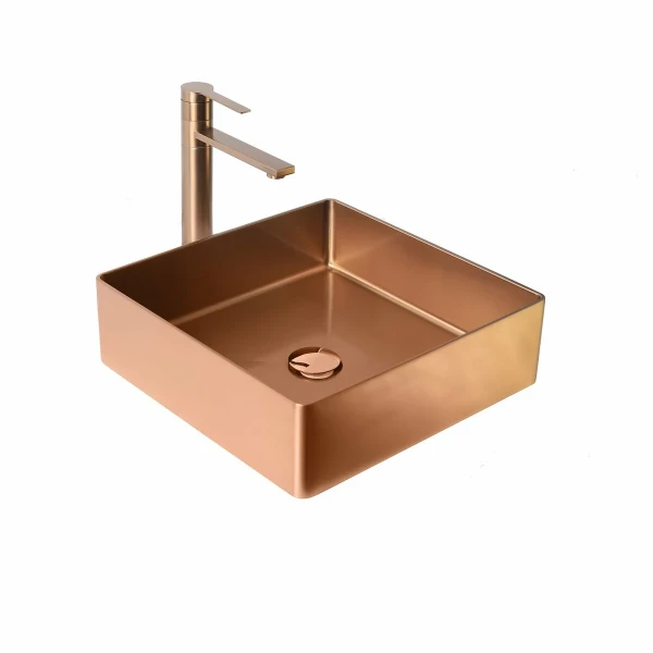 Умивальник Platinum Handmade мідний 400x400 мм PLATINUM PVD