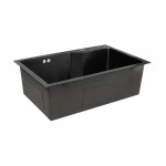 Кухонна мийка Platinum Handmade PVD 650х430х220 чорна (товщина 3,0/1,5 + дозатор в комплекті)