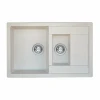 Гранітна мийка для кухні Platinum 7850W TOSKANA матова Біла