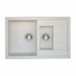 Гранітна мийка для кухні Platinum 7850W TOSKANA матова Біла