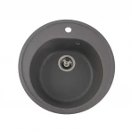 Гранітна мийка для кухні Platinum мусон PLATINUM 510 LUNA матова Сірий