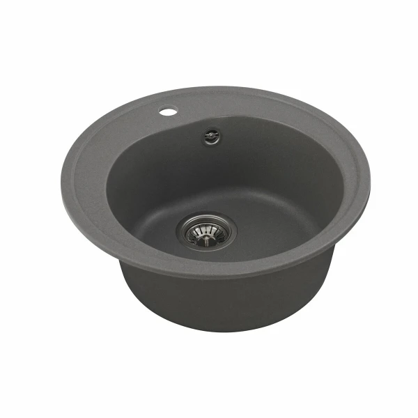 Гранітна мийка для кухні Platinum 510 LUNA матова Сірий мусон