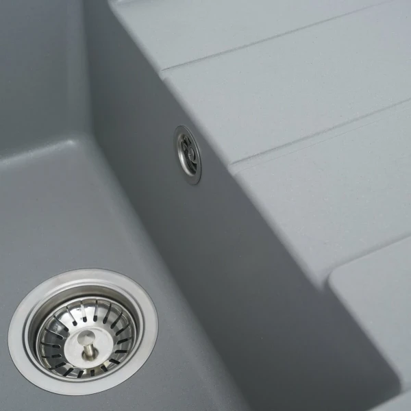 Гранітна мийка для кухні Platinum 6550 INTENSO матова Сірий мусон