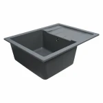 Гранітна мийка для кухні Platinum 6550 INTENSO матова Сірий мусон