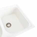 Гранітна мийка для кухні Platinum 7950 Equatoria матова Білосніжна