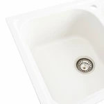 Гранітна мийка для кухні Platinum 7950 Equatoria матова Білосніжна