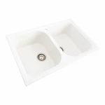 Гранітна мийка для кухні Platinum 7950 Equatoria матова Білосніжна