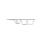 Гранітна мийка для кухні Platinum 7850W TOSKANA матова Чорний металік