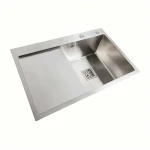 Мийка Platinum Handmade отвори ,квадратний сифон PLATINUM 78×50B R нержавійка (два 3.0/1.0)