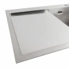 Мийка Platinum Handmade отвори ,квадратний сифон PLATINUM 78×50B R нержавійка (два 3.0/1.0)