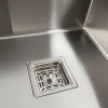 Мийка Platinum Handmade отвори ,квадратний сифон PLATINUM 78×50B R нержавійка (два 3.0/1.0)