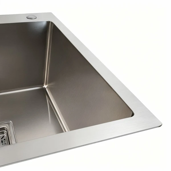 Мийка Platinum Handmade отвори ,квадратний сифон PLATINUM 78×50B R нержавійка (два 3.0/1.0)