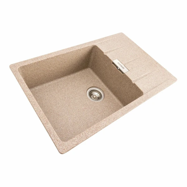 Гранітна мийка для кухні Platinum 7850 ROMA матова (карамель)