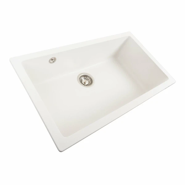 Гранітна мийка для кухні Platinum 7945 Paruana матова Білосніжна