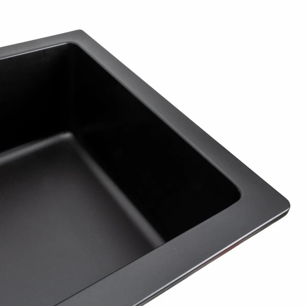 Гранітна мийка для кухні Platinum 7945 Paruana матова Чорна