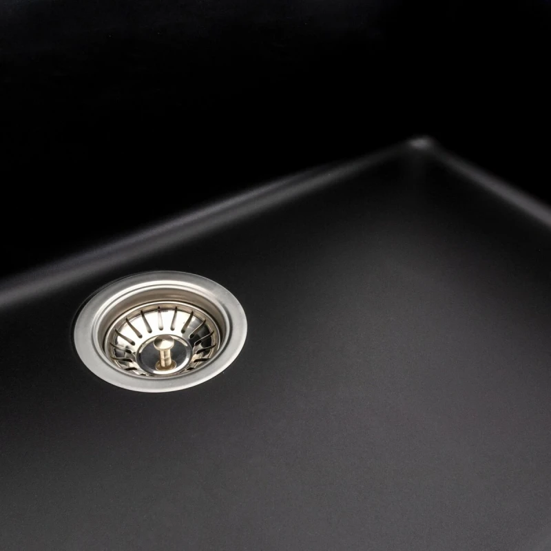 Гранітна мийка для кухні Platinum Paruana Чорна PLATINUM 7945 матова
