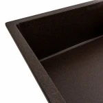 Гранітна мийка для кухні Platinum 8650 DIAMOND матова Шоколад