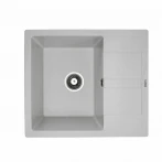 Гранітна мийка для кухні Platinum Біла в крапку PLATINUM 5851 ARIA матова