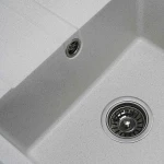 Гранітна мийка для кухні Platinum 5851 ARIA матова Біла в крапку