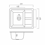 Гранітна мийка для кухні Platinum 5851 ARIA матова Біла в крапку