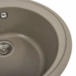 Гранітна мийка для кухні Platinum 510 LUNA матова Титан