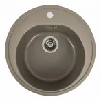 Гранітна мийка для кухні Platinum PLATINUM 510 LUNA матова Титан