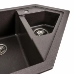 Гранітна мийка для кухні Platinum 9950 PANDORA матовий Гренадін