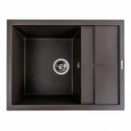 Гранітна мийка для кухні Platinum Темна скеля PLATINUM 6550 LOTOS матова