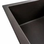 Гранітна мийка для кухні Platinum 6550 LOTOS матова Темна скеля