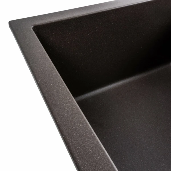 Гранітна мийка для кухні Platinum 6550 LOTOS матова Темна скеля