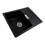 Гранітна мийка для кухні Platinum матовий PLATINUM 6250 ZIRKONE Чорний металік