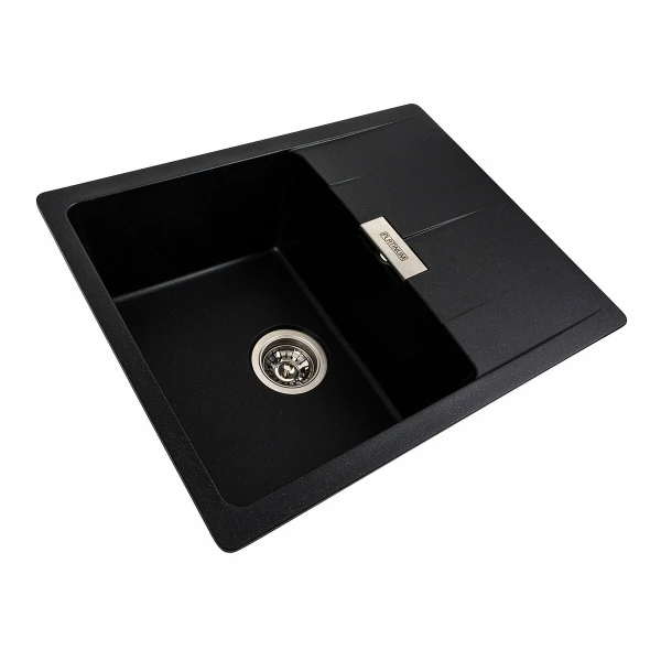 Гранітна мийка для кухні Platinum матовий PLATINUM 6250 ZIRKONE Чорний металік